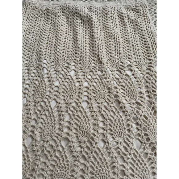 vintage crochet Midi Women's Skirt. Boho Hippie Lace Indie Festival Western M - Picture 3 of 8